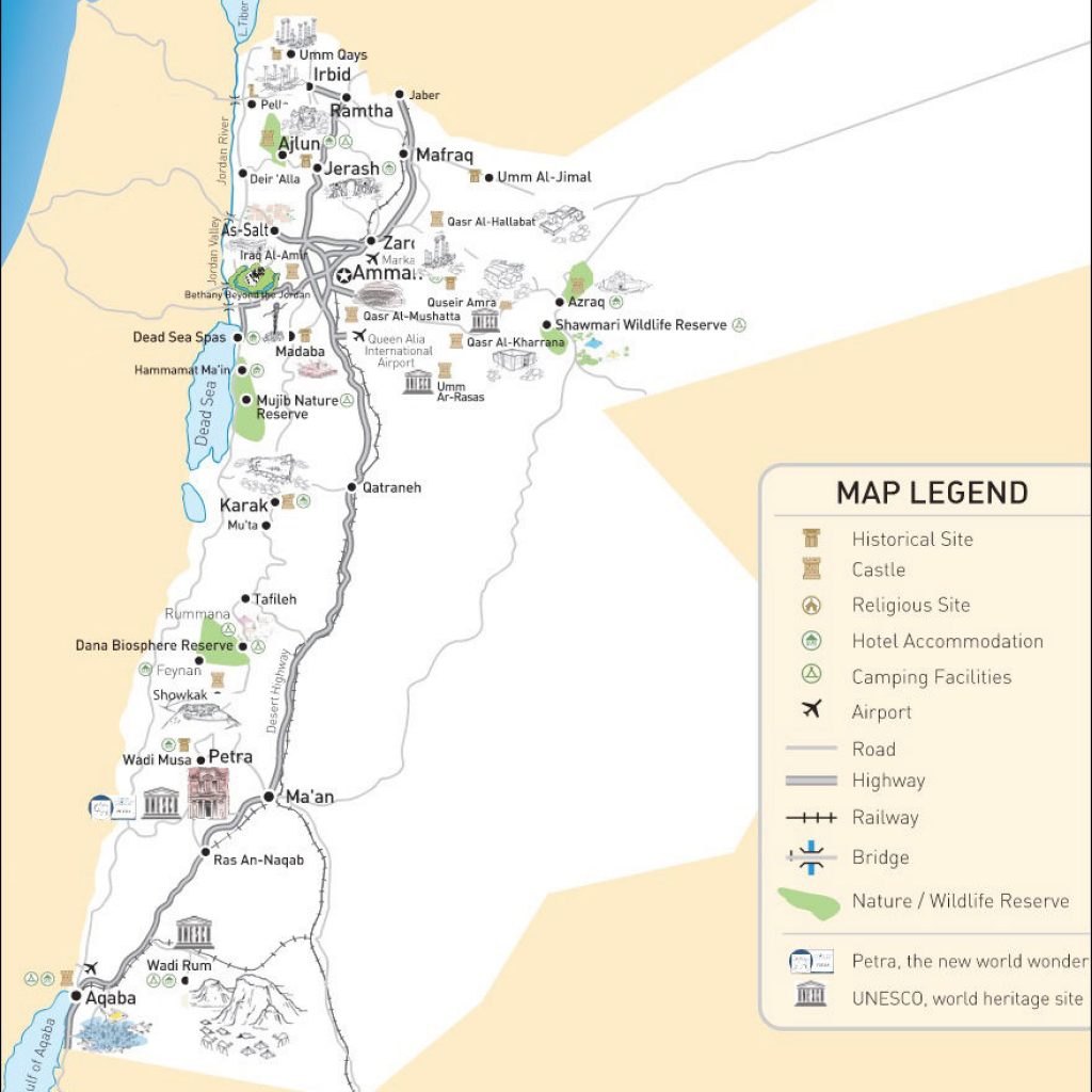 jordan tours map